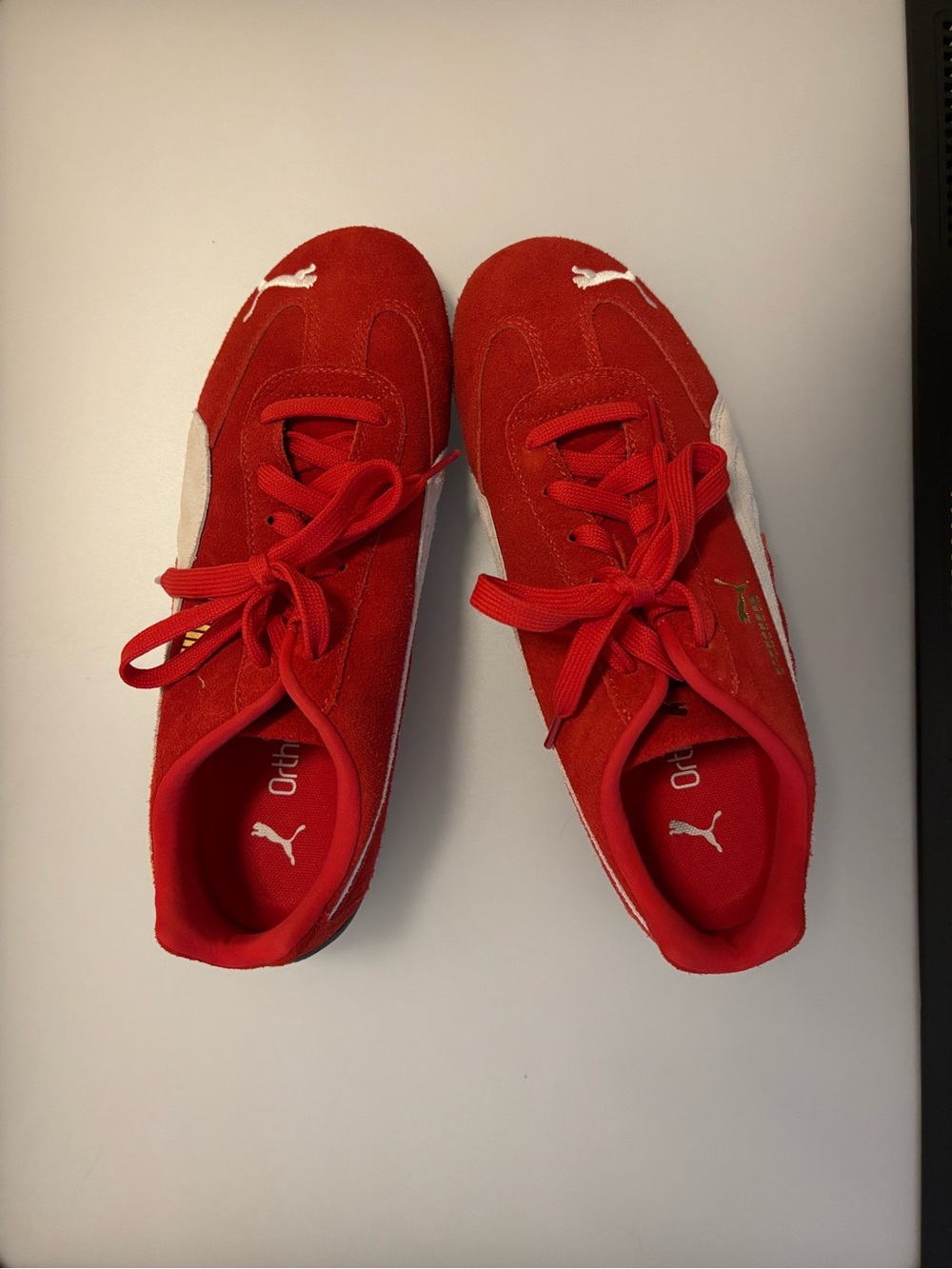 Puma Red Suede Sneakers